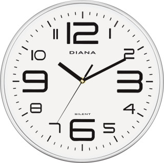 OROLOGIO PARETE D.30 SILENT 3D SILVER QUADRANTE BIANCO