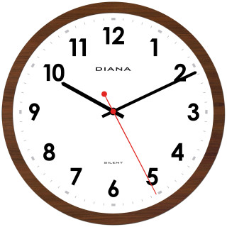 Orologio da parete Ø 30cm effetto legno con movimento silenzioso