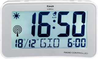Sveglia multifunzione RADIOCONTROLLATA  LCD doppio orario sveglia, calendario e temperatura