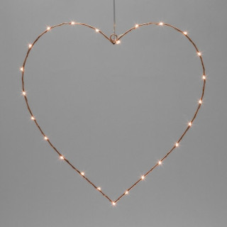 Cuore Ø 35cm IN RAME da appendere a batteria