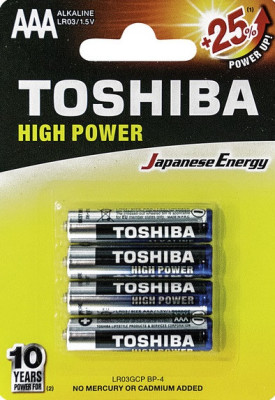 MINISTILO ALKALINA TOSHIBA HIGH POWER BLISTER 4 vendita solo scatole intere