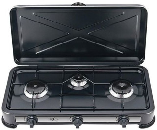FORNELLO A GPL CON 3 FUOCHI "MINERVA3" NERO