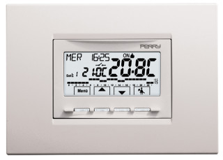 Cronotermostato settimanale incasso 230V compatibile con Vimar e BTicino
