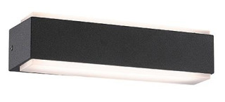 TRATTO 2 CCT TRI-color 2x8W - Applique LED da esterno IP65 nera biemissione su e giù