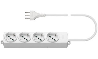 MULTIPRESA 4 UNIVERSALE+CAVO BIANCO