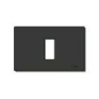 Placca 1M allum. scatto nero