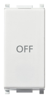 Pulsante 1P NO+NC 10A simbolo V5 OFF BIANCO