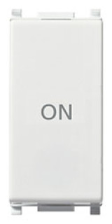 Pulsante 1P NO+NC 10A simbolo ON BIANCO