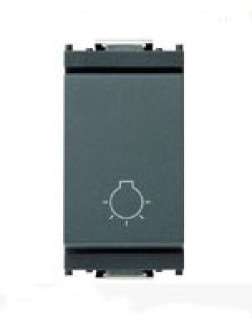 Pulsante 1P NO 10A luce grigio