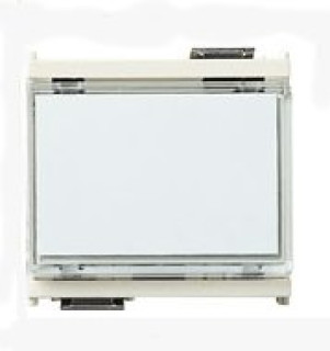 Pulsante targh. 1P NO 10A 12-24V BIANCO
