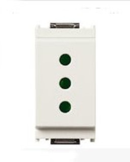 Presa 2P+T 10A P11 bianco