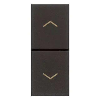 Due pulsanti interbl. NO+NO 10A nero