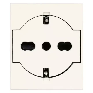 Presa 2P+T P40 universale a filo bianco