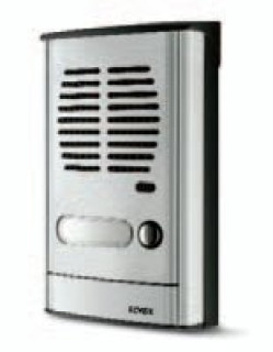 PLACCA AUDIO PARETE 1 PULS. GRIGIO LUCE