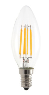 Lampada FILOLED oliva trasparente 4W 2700°K 470Lm 330°
