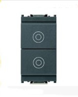 Due pulsanti 1P NO 10A grigio