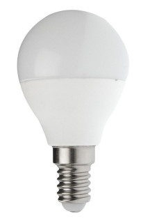Lampadina LED ABS sfera E14 6W 3000°K 470Lm 200°