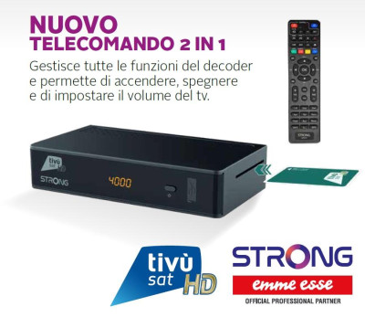 STRONG SRT7807 TIVU - Decoder Satellitare HD Tivùsat con Smartcard