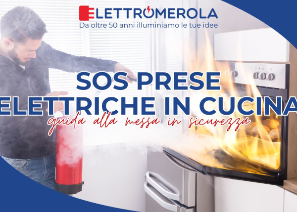 Forno he prende fuoco e persona che cerca di spegnere l'incendio con un estintore.