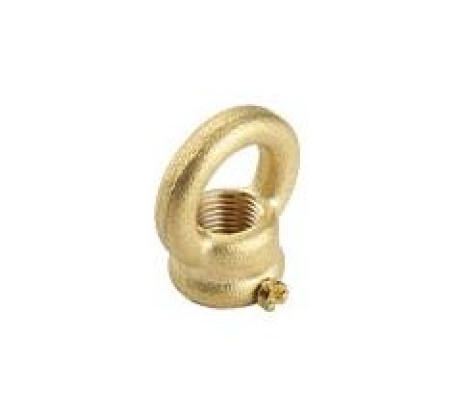 Gancio filettato M10x1 e vite di blocco in ottone FGU0246