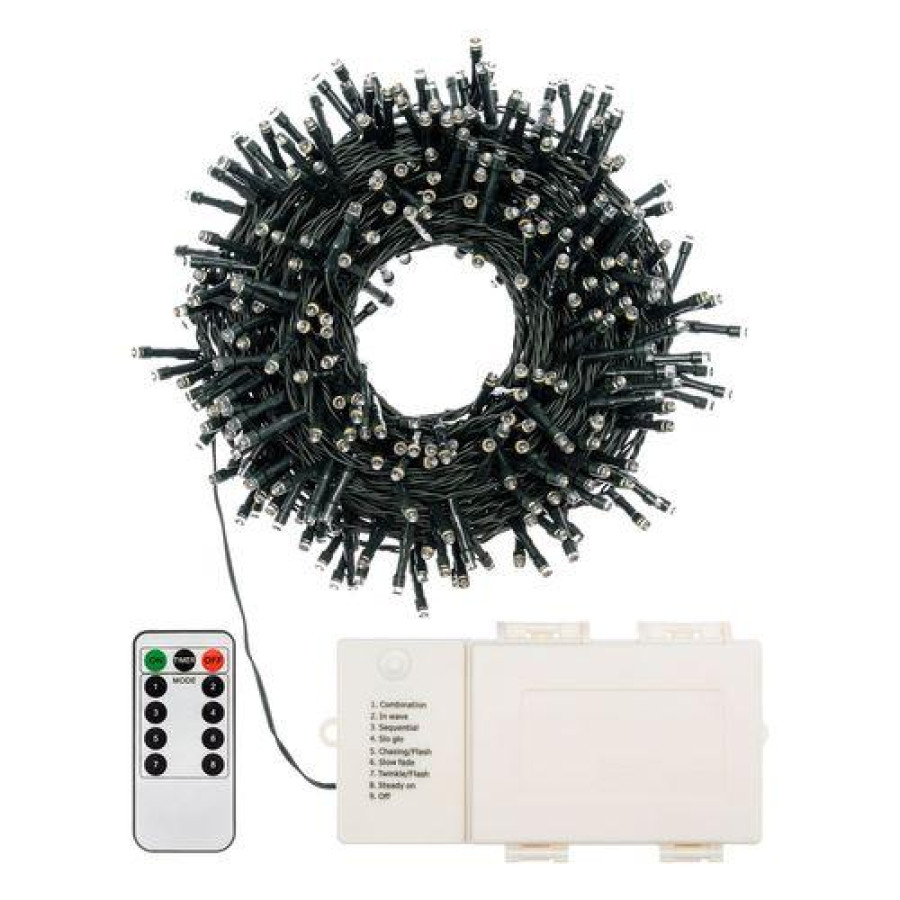Catena TL-IR 500 LED Multicolor a BATTERIA non prolungabile con 8 giochi e timer integrato 20mt KIN65697