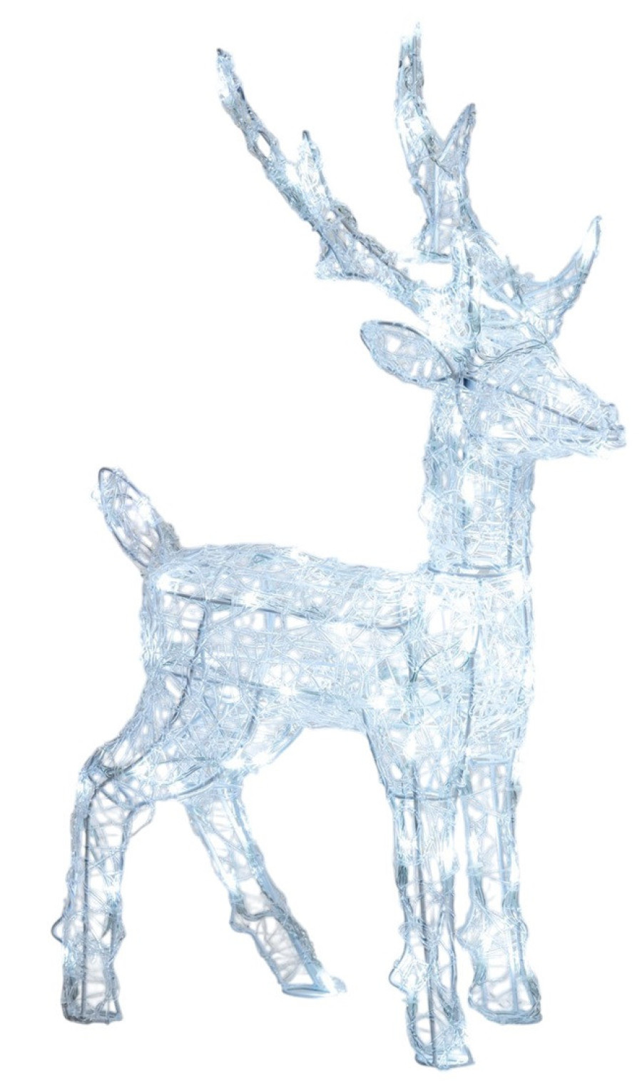 Renna 3D H.65cm 80 Dual LED luce bianca + luce fredda + misto SFN Acrilico Soft KIN80195