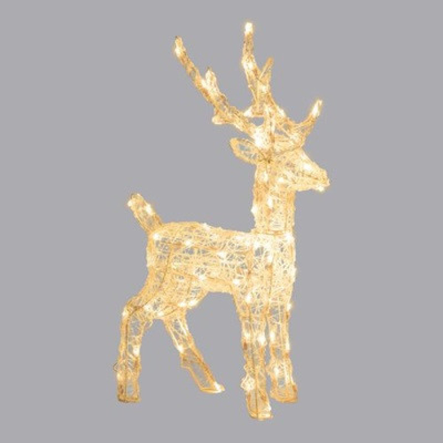 Renna 3D H.65cm 80 Dual LED luce bianca + luce fredda + misto SFN Acrilico Soft KIN80195
