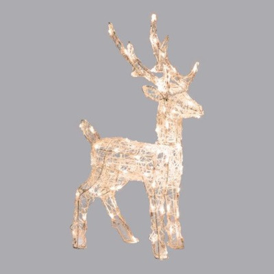 Renna 3D H.65cm 80 Dual LED luce bianca + luce fredda + misto SFN Acrilico Soft KIN80195